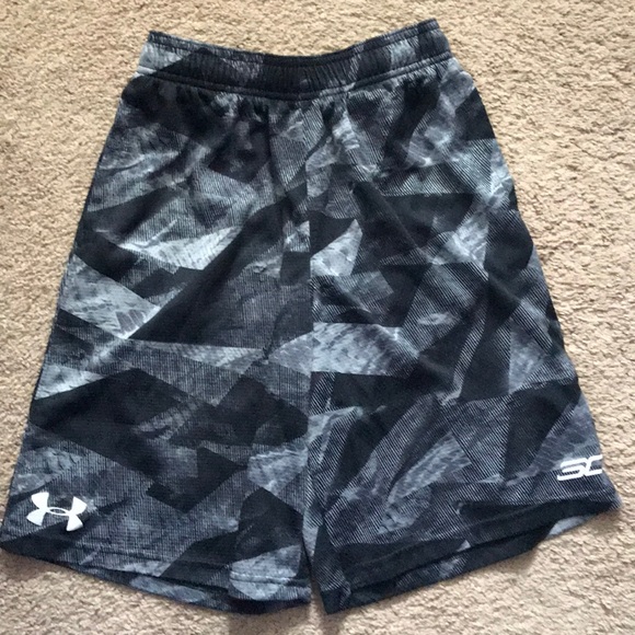 boys black under armour shorts